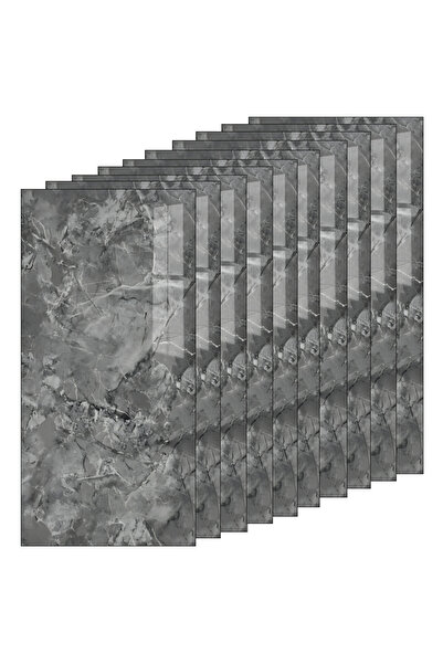 Teno Set of 80x Premium 3D Teno® Marble Wallpaper, coverage area 14.4 sq m, 30x60 cm, black grey