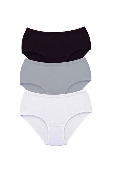 PRATİKOBA 3 Pieces Tutku Women's High Waist Bato Thick Rubber Panties S6