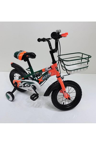 Fab N Funky Kids Fun Bicycle, Sturdy Frame, Durable Construction, 2 To 4 Years, Orange - 12 Inches
