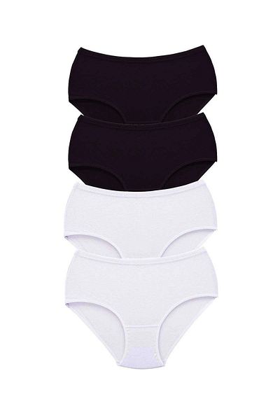 PRATİKOBA 4 Pieces Tutku Women's High Waist Bato Thick Rubber Panties S4