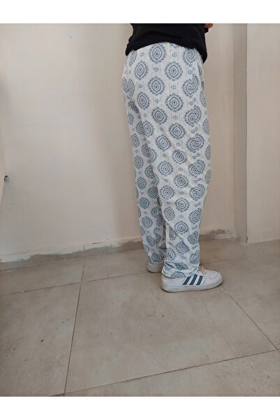 Bahar design Kadın Battal Boy Çiçekli Pijama Altı