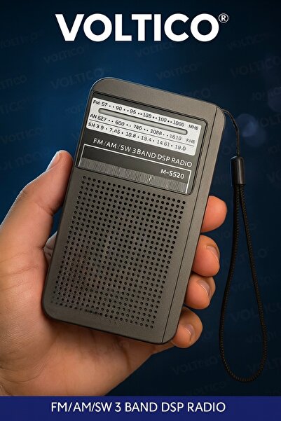 Voltico Deprem ve Acil Durumlar İçin Taşınabilir Şarjlı Cep Radyosu – FM/AM/SW 3 Bant