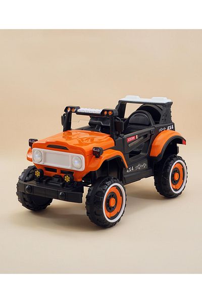 Fab N Funky Kids Ride On Car, Battery Operated, Skill Development, 3 Years+, 136 x 70 x 65cm - Orange