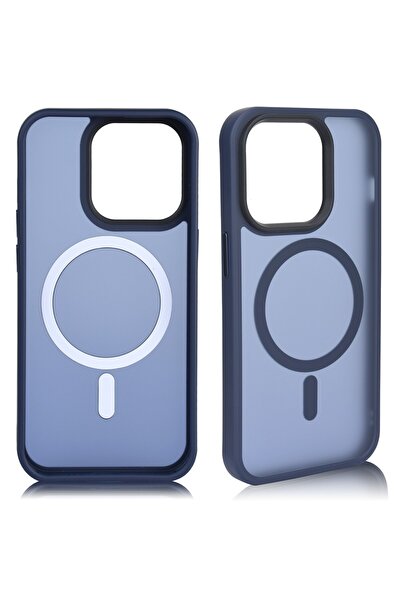 OEM Husa smoked magsafe pentru Iphone 14 Pro, albastru