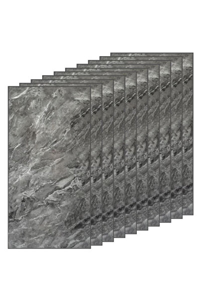 Teno Set 10x Tapet Marmura Premium 3D Teno®, suprafata acoperire 1.8 mp, 30x60 cm, gri inchis