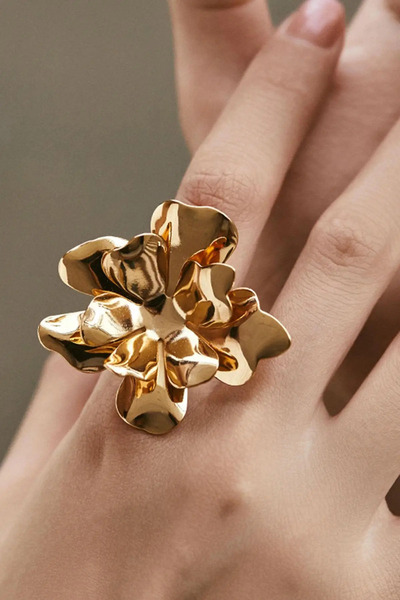 Mutenaura خاتم Vip قابل للتعديل على شكل زهرة