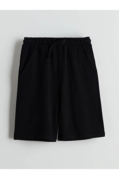 LC Waikiki LCW Kids Siyah Beli Lastikli Erkek Çocuk Şort