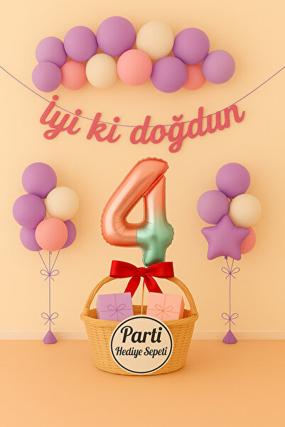 parti hediye sepeti Doğum Günü Süsleri Balon Seti | Her Yaş İçin 1–9 Rakam Fo...