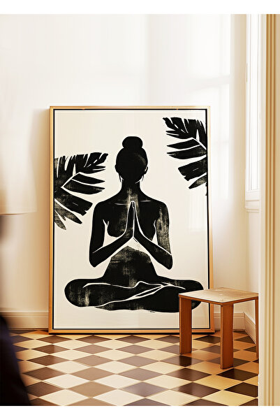 ARTHOUSECOLLECTIVE Poster de meditație yoga - 6 - Artă minimalistă de meditație - Poster fără cadru în dimensiuni de pictură