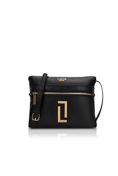 Lavie Luxe حقيبة كتف نسائية Quick25 ذات سحاب علوي (أسود)