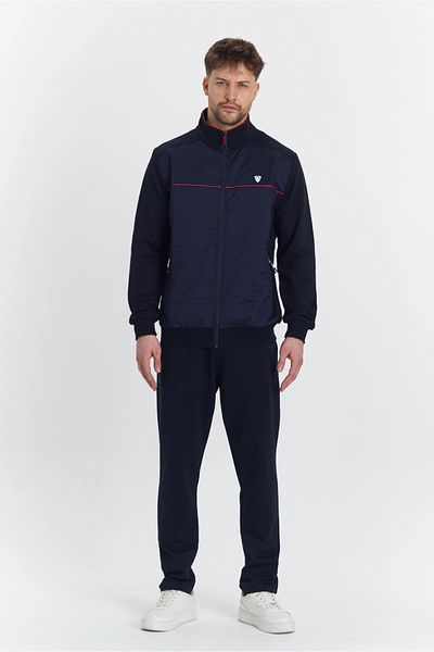 Modestia Fm 5727 Men's Tracksuit Set - Navy Blue - XL