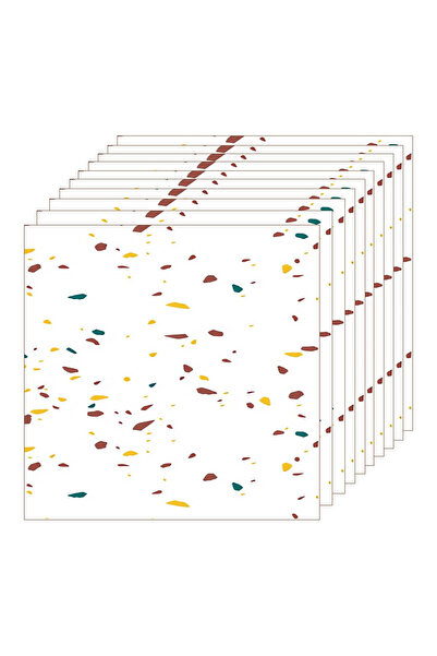 Teno Set 20x Tapet Marmura Premium 3D Teno®, suprafata acoperire 7.2 mp, 60x60 cm, alb pestrit