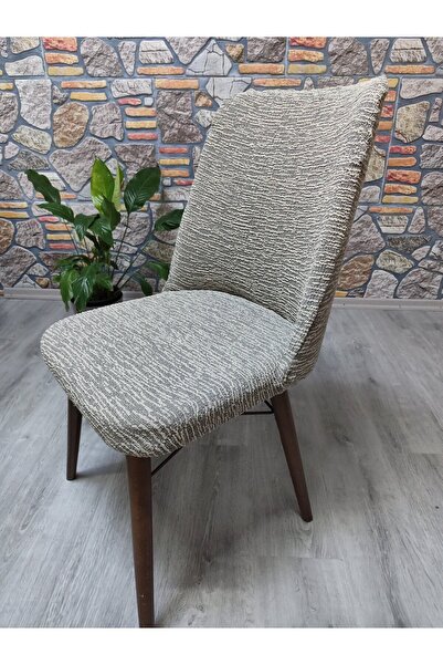 COVER TEKSTİL Büyük oval sandalye kılıfı jakar kumaş