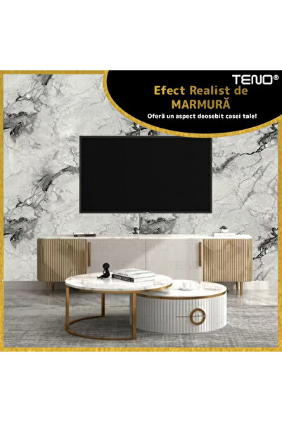 Teno Set 20x Tapet Marmura Premium 3D Teno®, suprafata acoperire 3.6 mp, 30x60 cm, gri antracit