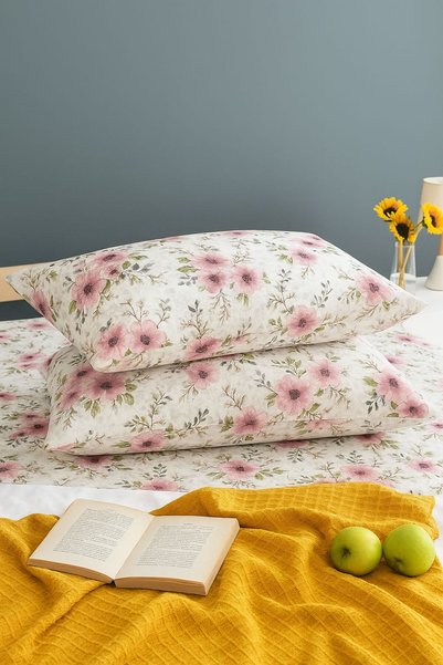 Sheri Home Tekstil LiTTLE HEART Tasarım Çift Tarafı Baskılı Dekoratif 2'li Ya...