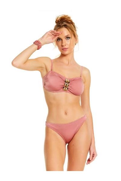 Modestia Argento 01-1234-1080 Women's Strapless Bikini - Powder - 38