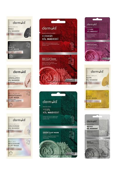 Dermokil Mask Party 2X7.5 15 ml 8 Types Clay Mask