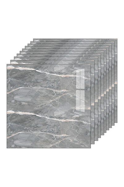 Teno Set 10x Tapet Marmura Premium 3D Teno®, suprafata acoperire 3.6 mp, 60x60 cm gri inchis