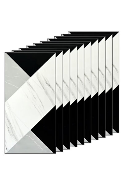 Teno Set 10x Tapet Marmura Premium 3D Teno®, suprafata acoperire 1.8 mp, 30x60 cm, gri