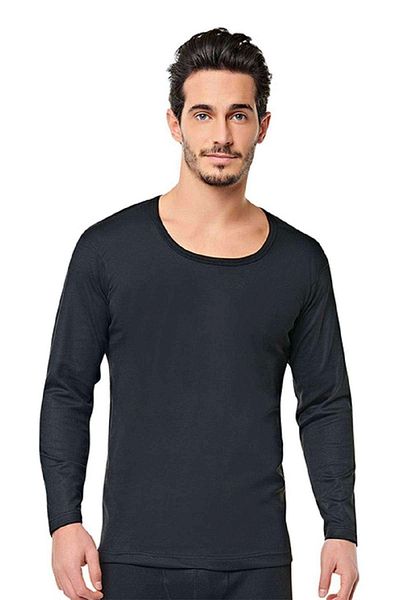 PRATİKOBA Men's Winter Thermal Warm Undershirt Undershirt Black