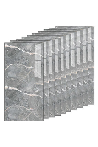 Teno Set 30x Tapet Marmura Premium 3D Teno®, suprafata acoperire 5.4 mp, 30x60 cm, gri inchis