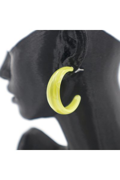 Retrovy Store Pastel Marble 3-Piece Hoop Earring Set