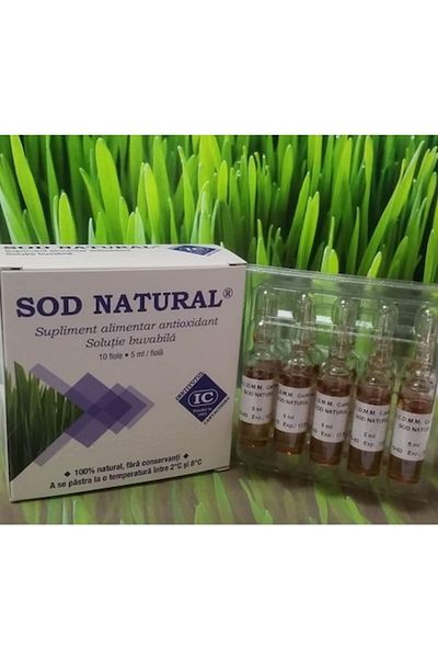 INSTITUTUL CANTACUZINO SOD , Institutul Cantacuzino, Green Barley Extract, 10 Vials Box, Pack of 5 Boxes for 25 Days