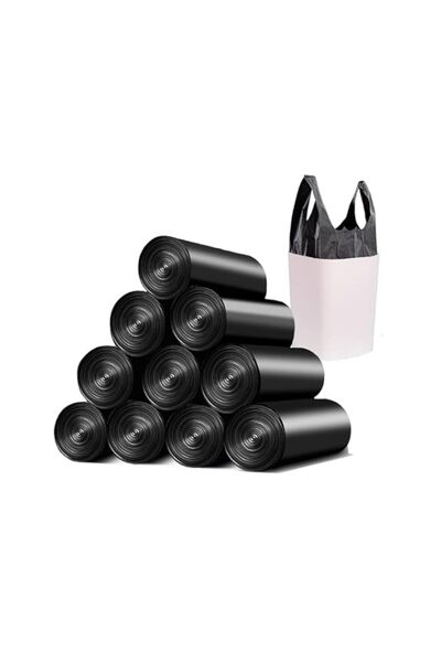 Generic Black Thickened Garbage Bag With Handle, Trash Can, Bathroom, Bedroom, Office, Kitchen. 200 Small G