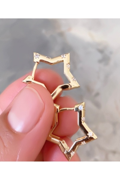 VEGALUXE Steel Star Earrings