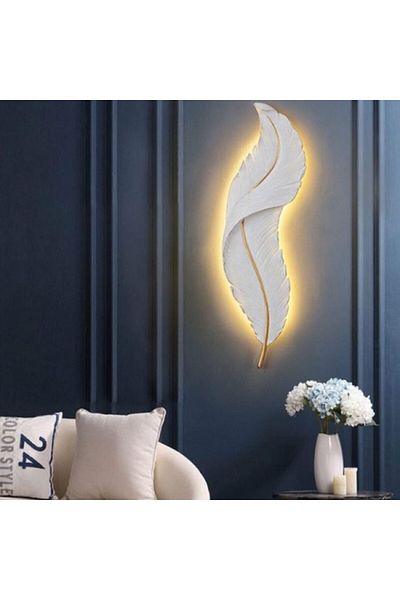 Kardett Decorative LED Wall Lamp 90cm White – Nordic Design Wall Light, Wedge Shape
