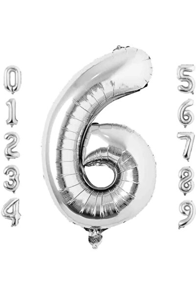 Baloncu Dükkanı بالون فضي عمر سنة واحدة 34 بوصة (76-82 سم)