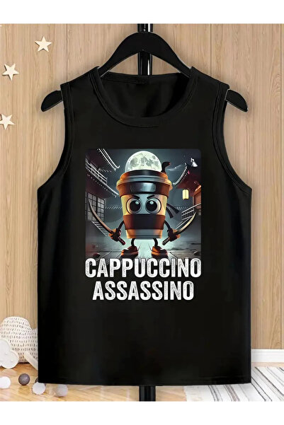 haha Boy's Cappuccino Assassino Zero Sleeve T-Shirt