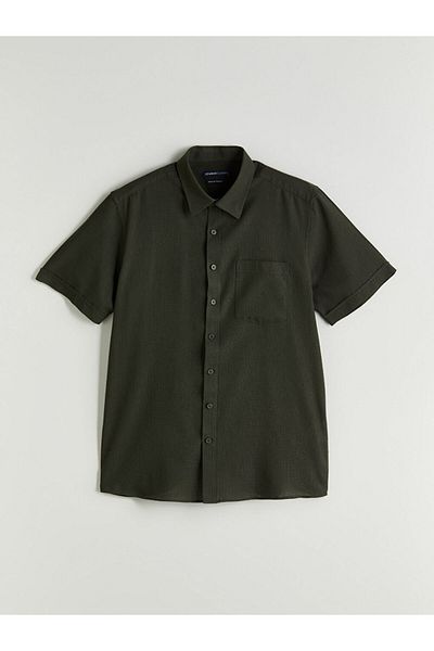LC Waikiki Create Your Style from Uzg Store |   Regular Fit Short Sleeve Dobby Men's Shirt
