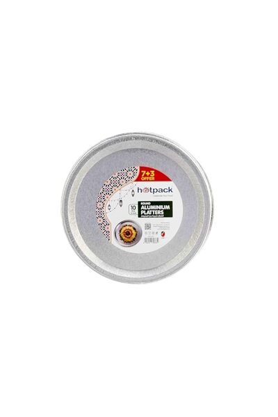 Generic HOTPACK ALUMINIUM PLATER 6575 ROUND 12'' 7+3OFFER