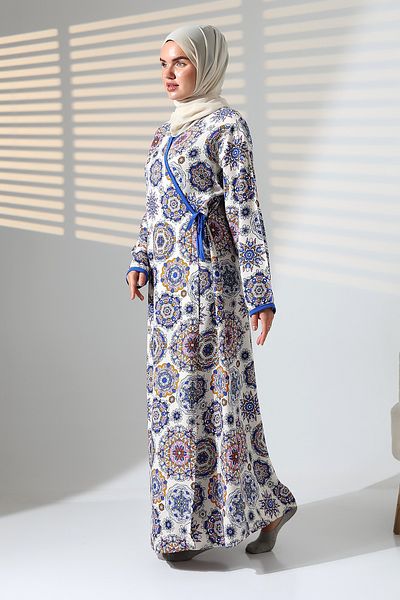 ÖNE BUTİK Women's Yandan Lace Viscosa Prayer Dress Li̇kapa