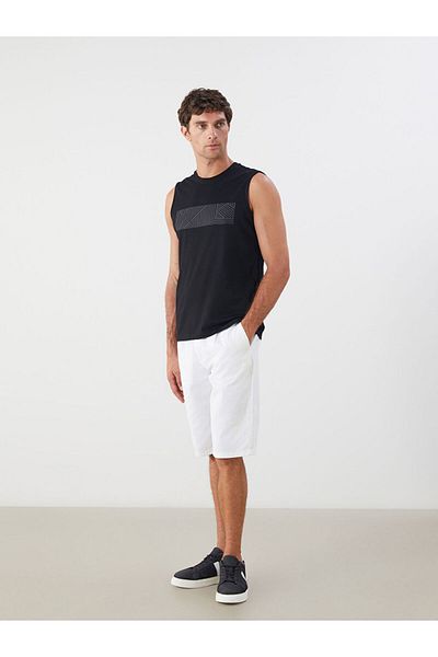 LC Waikiki Quality Parts from Celebi Store |   Black Crew Neck Printed Men's Sleeveless T-Shirt
