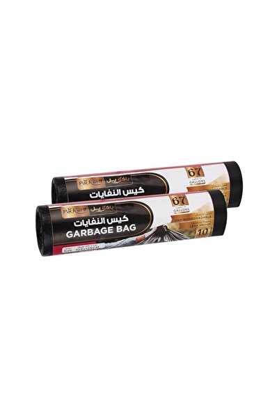 Generic Packwell Garbage Bag Black Strong & Bio-Degradable Heavy Duty Disposable Garbage 10 Pcs 105x125 cm
