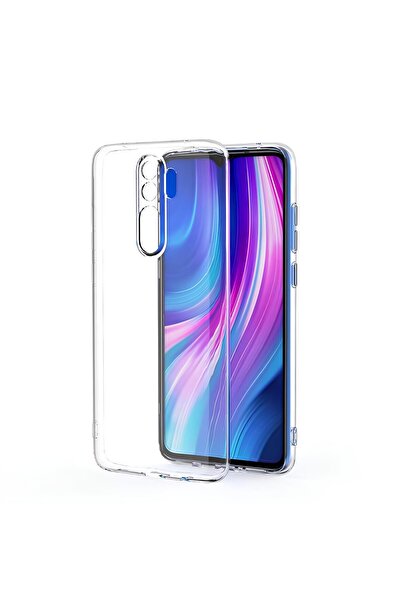 Q Aksesuar Xiaomi Redmi Note 8 Pro Uyumlu Renksiz Silikon Şeffaf Telefon Kılıfı