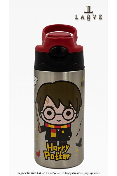 Harry Potter YENİ SEZON LİSANSLI HARRY POTTER PİPETLİ ÇELİK MATARA ÖZEL KUTUDA