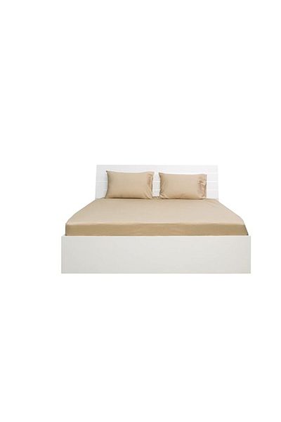 Generic Hotel Linen Klub double fitted sheet 1pc, 100% cotton 250tc dobby box sateen , size: 150x200+30cm,
