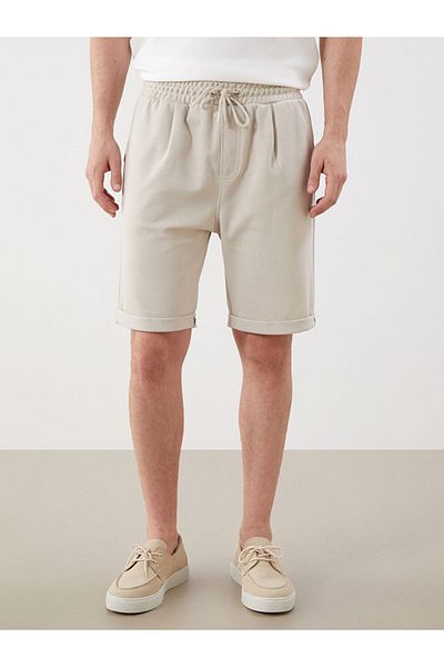 LC Waikiki Quality Parts from Celebi Store |   Beige Standard Fit Pique Men's Shorts