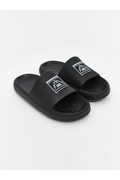LC Waikiki Quality Parts from Celebi Store |   Black Printed Single Strap Men's Slippers