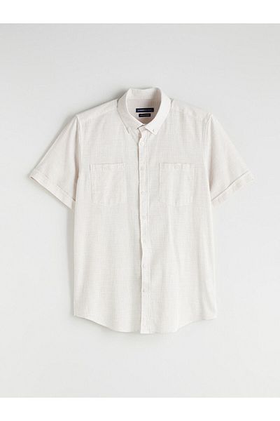 LC Waikiki Create Your Style from Uzg Store |   Regular Fit Short Sleeve Dobby Men's Textured Shirt