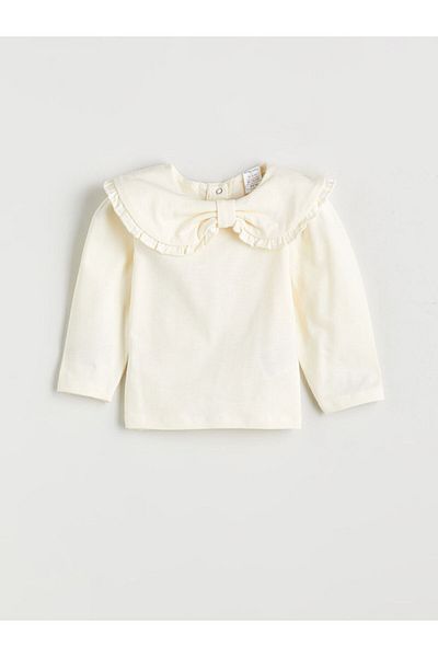 LC Waikiki Quality Parts from Celebi Store |   Ecru Baby Collar Baby Girl Sweatshirt and Leggings 2-Piece