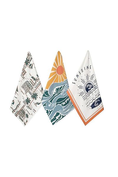 Generic Folkulture Spring Dish Towels for Drying Dishes or Boho Kitchen Towels with Hanging Loop, Modern De