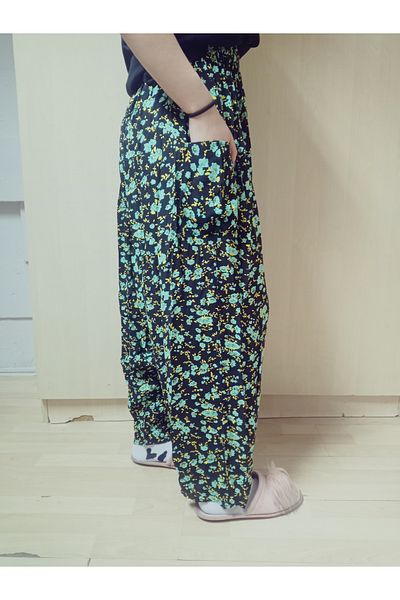 hoaryage Viscose Press Fabric Floral Patterned Shalwar with Pockets 100% Cotton 38Size100Kilogram