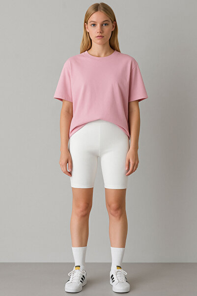 EFFE 2 Pieces Ribbed Slim Fit Biker Leggings