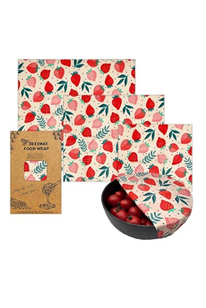 Generic غلاف شمع العسل القابل لإعادة الاستخدام، عبوة من 3 أغلفة شمع العسل للط...