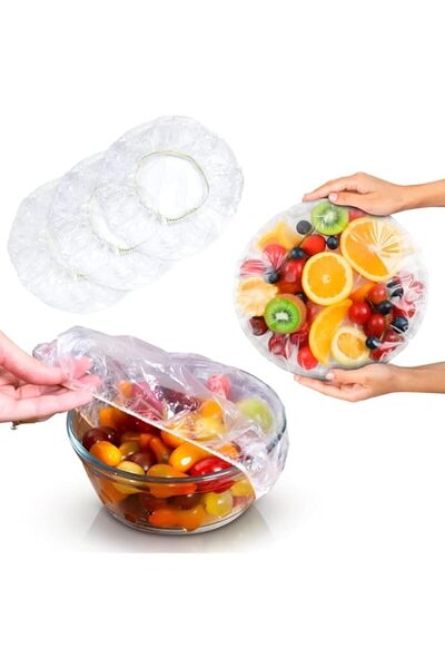 Generic 200 Pcs Stretchable Transparent Food Wrap, Food Covers | BPA-Free Elastic Food Wraps for Bowl, Plat