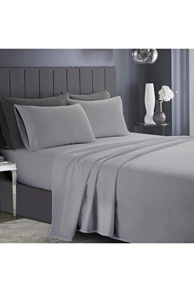 Generic RISHAHOME 3 Piece Bedsheet Set Queen Size |Ash Grey Colour|1 Flat Bed...